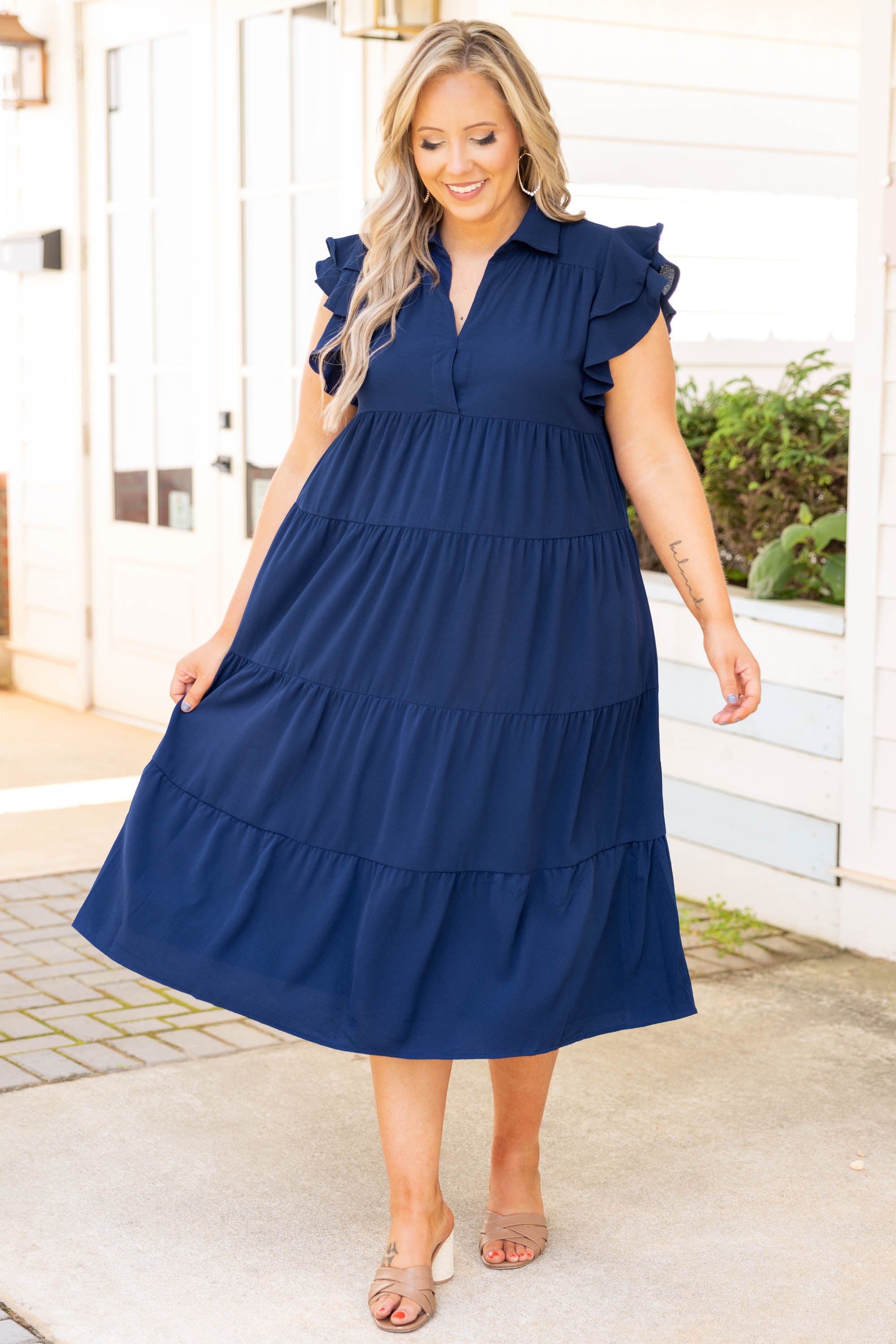 Play Time Dress. Navy