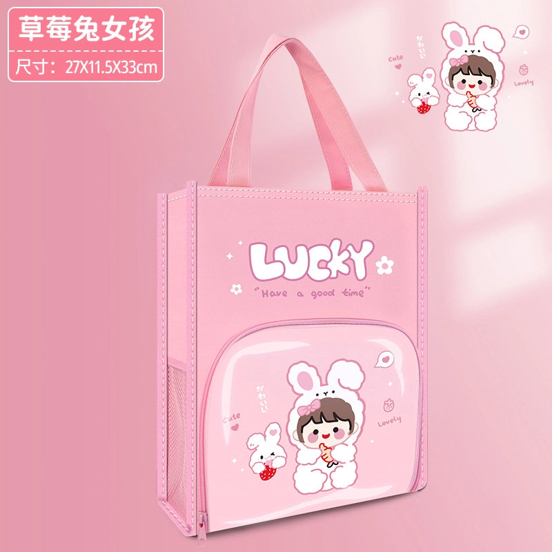 Unisex Cute Cartoon Oxford Cloth Waterproof Shopping Bags