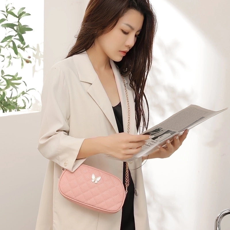 Women's Pu Leather Solid Color Streetwear Oval Zipper Cloud Shape Bag