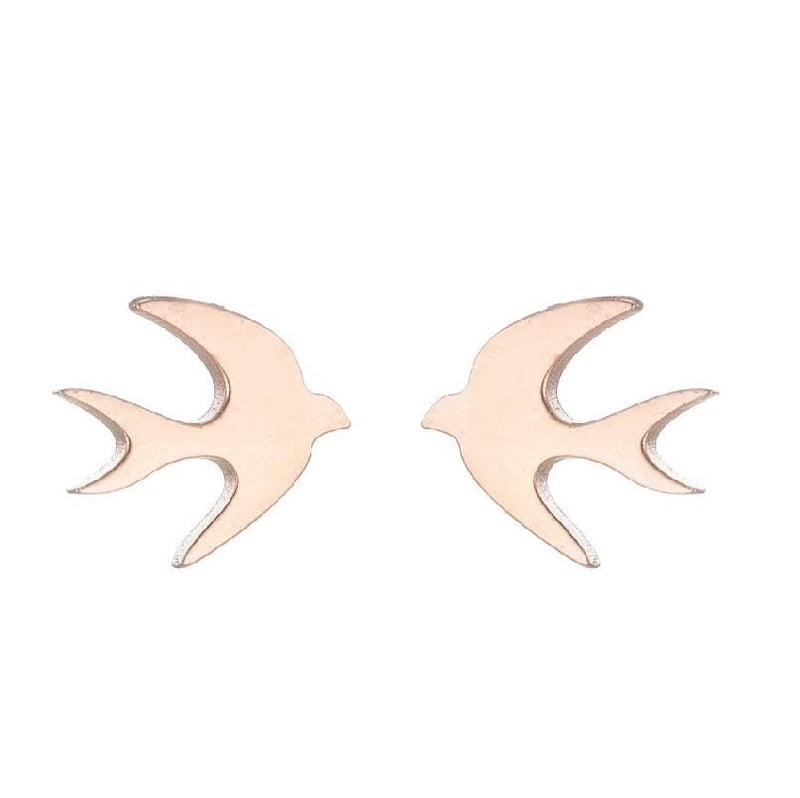 1 Pair Minimalist Animal Plating 304 Stainless Steel 18K Gold Plated Ear Studs