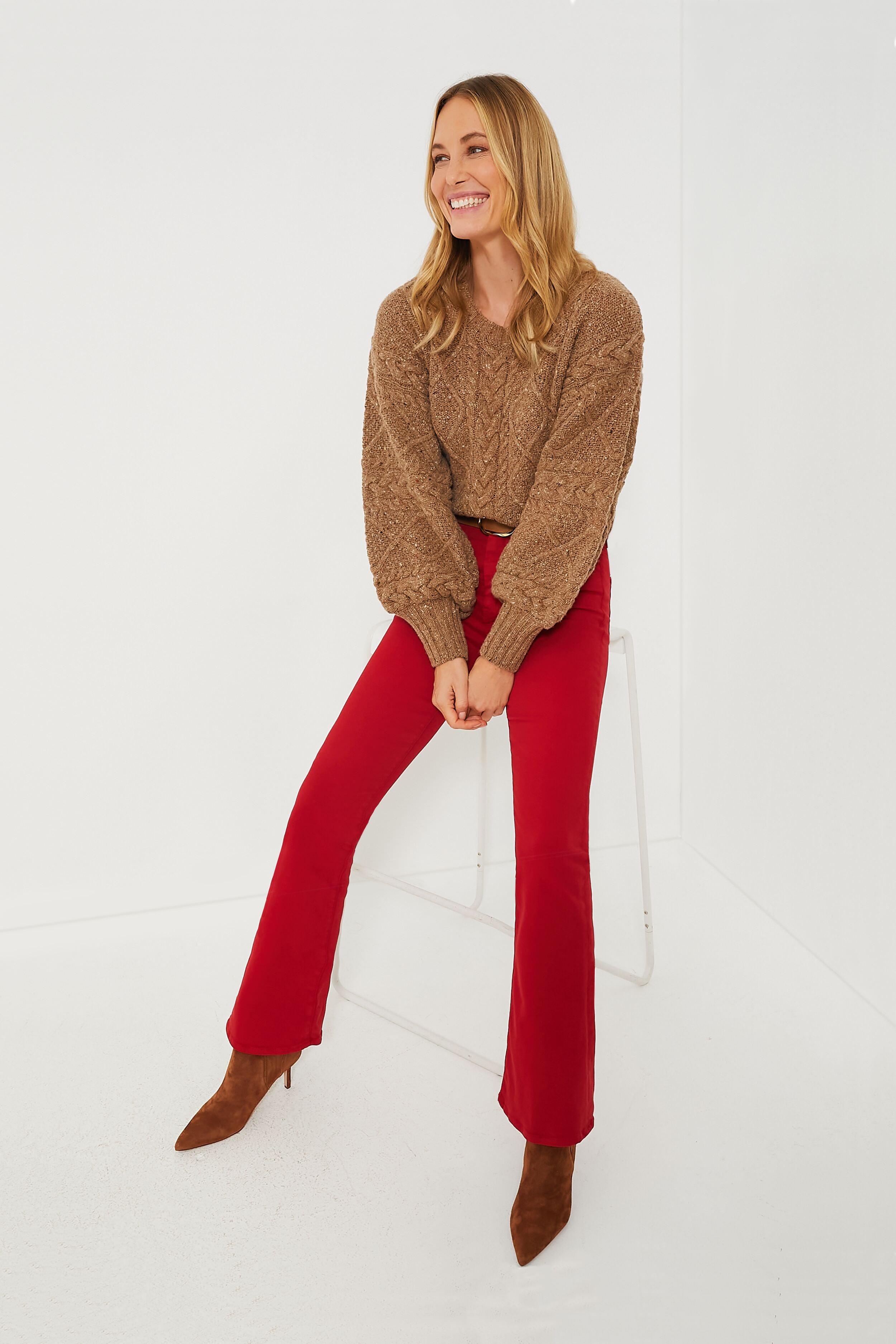 Haute Red High Waisted Weekender Skimp