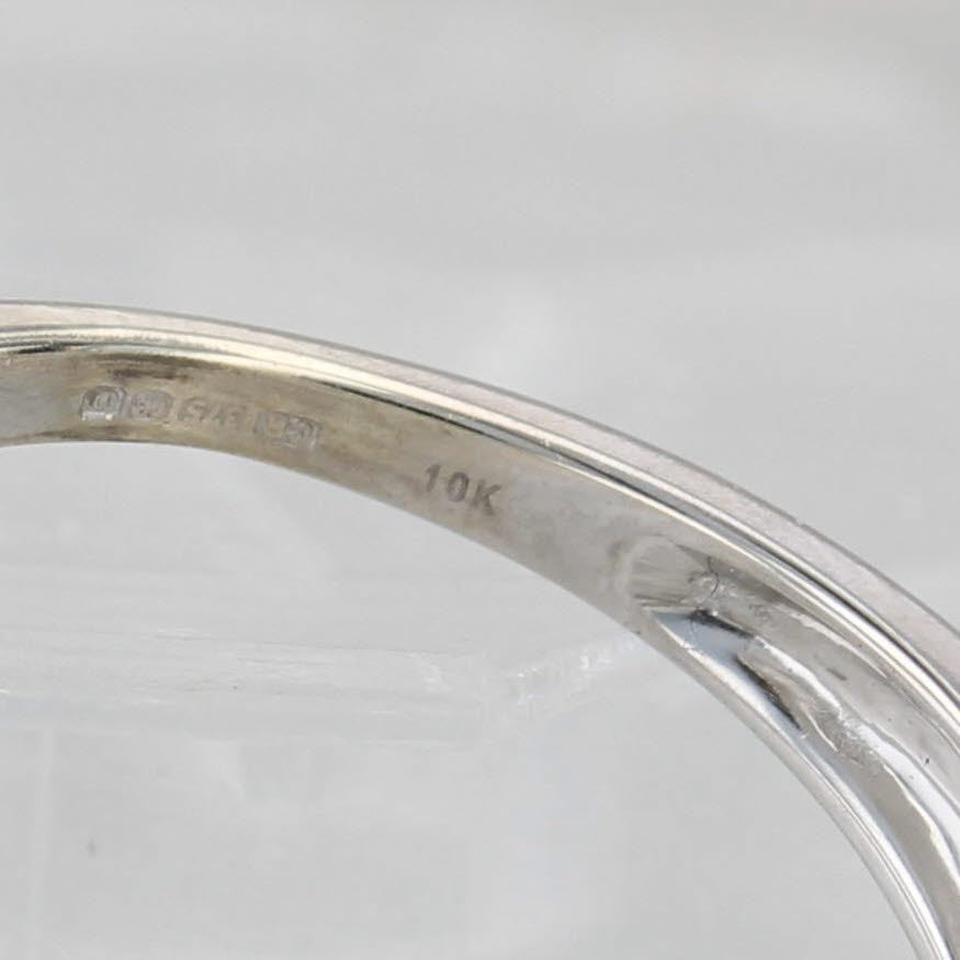 0.44ctw Diamond Engagement Ring 10k White Gold Size 6