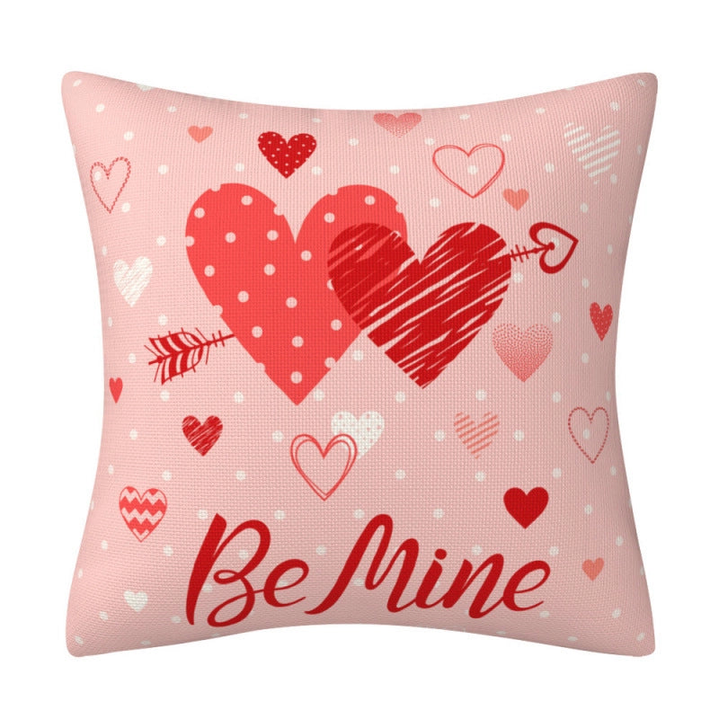 Romantic Envelope Letter Heart Shape Linen Pillow Cases Bedding