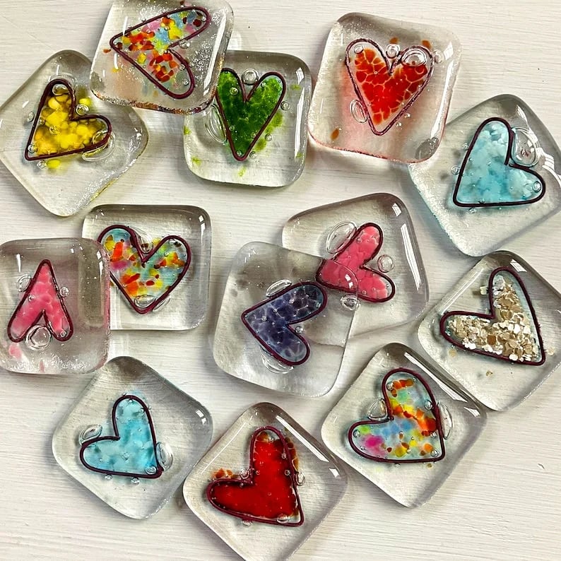 💝Fused resin Heart Pocket Token