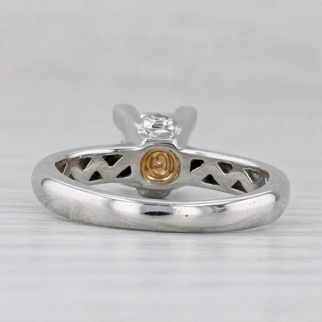 1.04ct Princess Diamond Engagement Ring 18k Gold Platinum Size 5.5-5.75