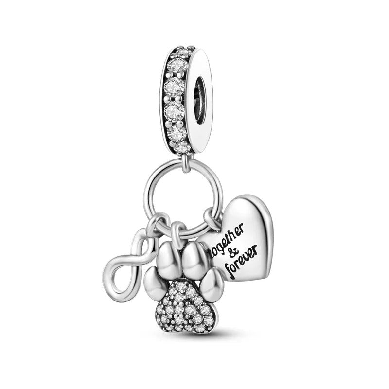Paw And Animal Shape Charm Beads