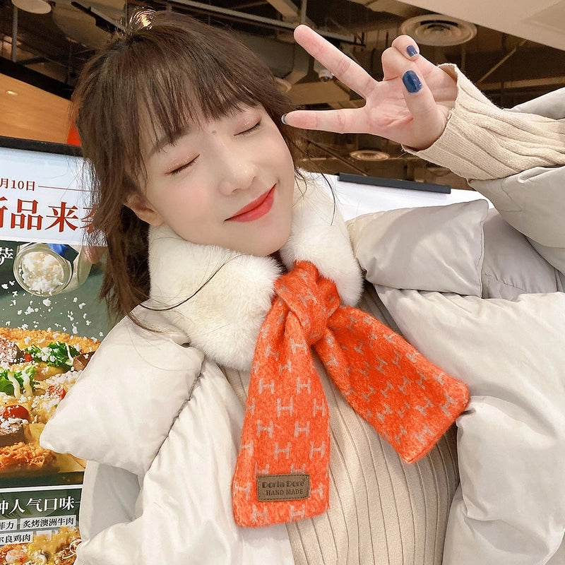 Polka Dot Fashion Plush Scarf
