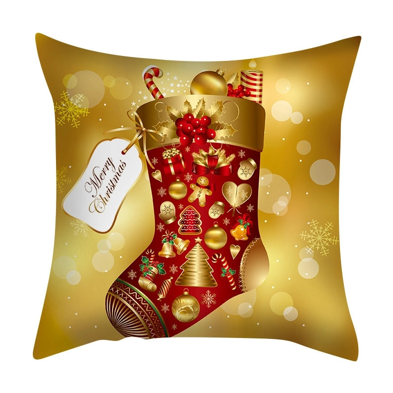 Christmas Vacation Santa Claus Fibre Peach Skin Pillow Cases Couch & Sofa Decor