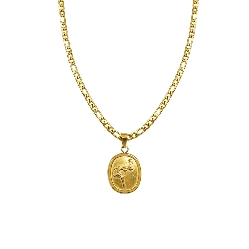 Fashion Geometric 304 Stainless Steel 18K Gold Plated Plating Necklace