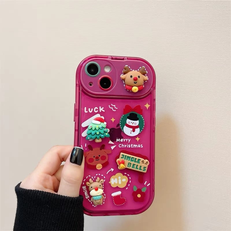 Christmas Tree Pendant Flip Mirror Case Cover For iPhone