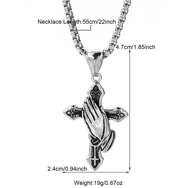 Modern Style Classic Style Portrait Cross Solid Color 304 Stainless Steel 18K Gold Plated Round Pendant Necklace