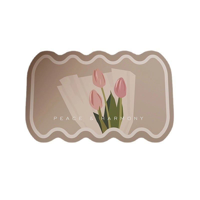 Bathroom Mats Diatom Ooze Absorbent Cushion Bathroom Door Non-Slip Foot Mats Domestic Toilet Door Quick-Drying Carpet