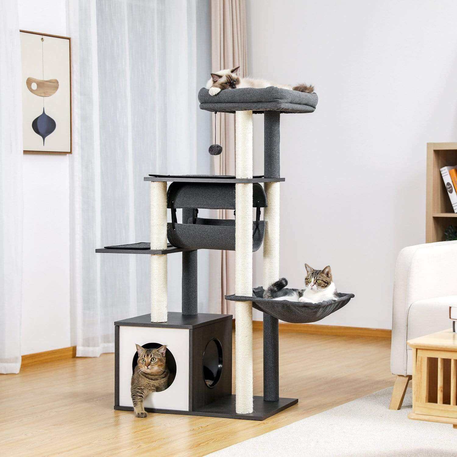 130.5cm Cat Scratching Tower Condo