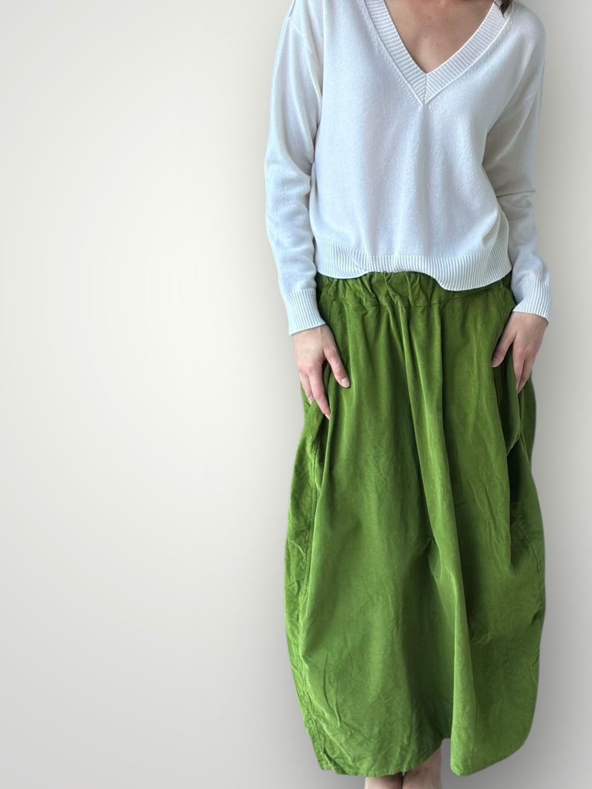 lana skirt - olive cord
