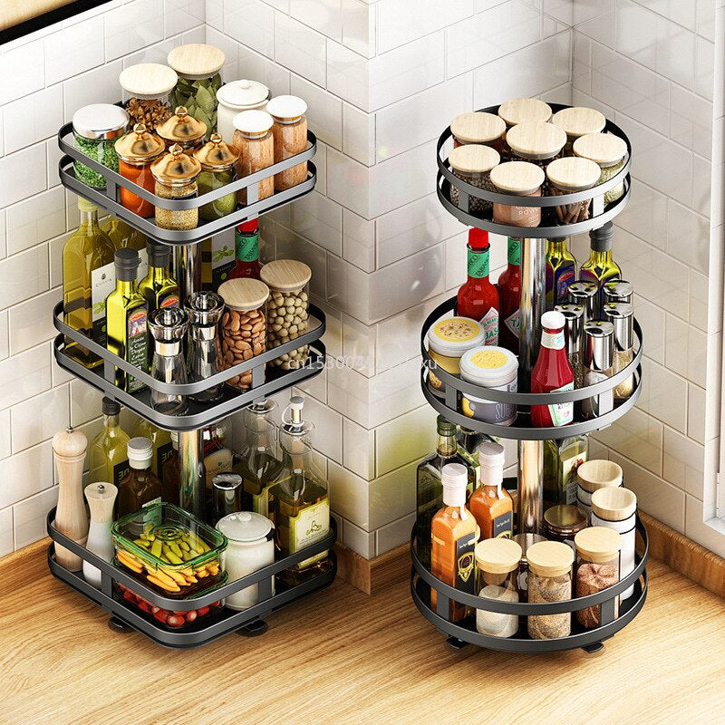 Creative Rotatable Metal Storage Rack