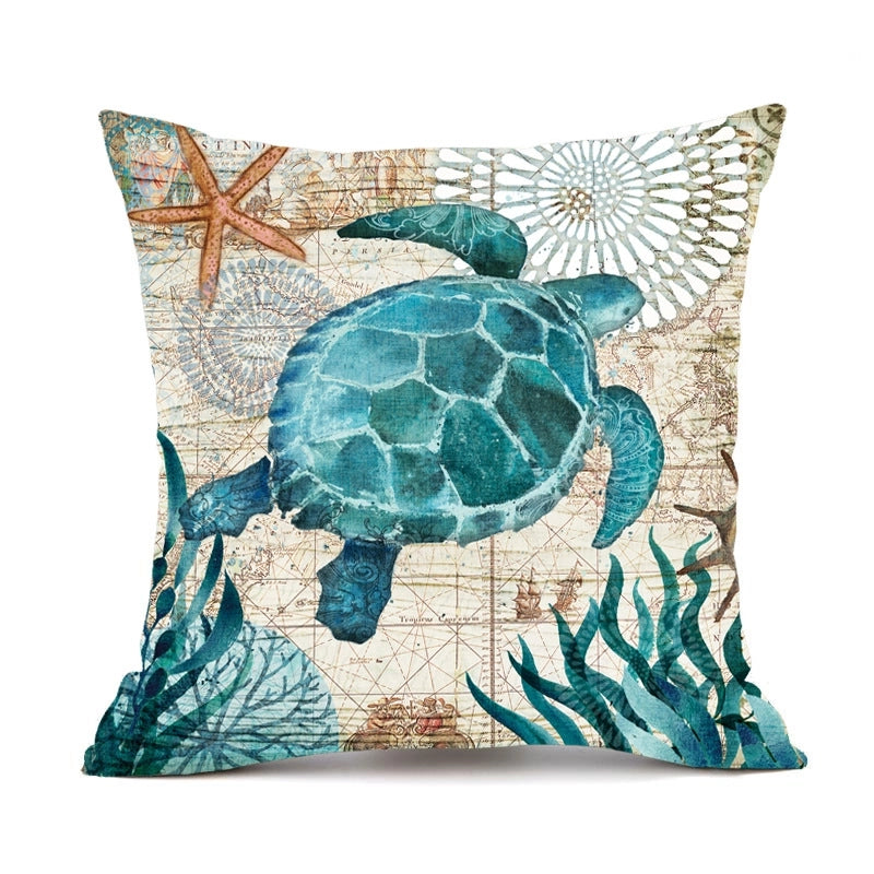 Retro Animal Ocean Blended Pillow Cases