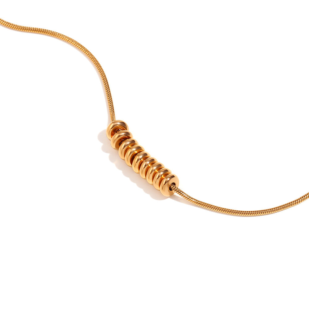 Minimalist Stripe Geometric Stainless Steel 18K Gold Plated Necklaces