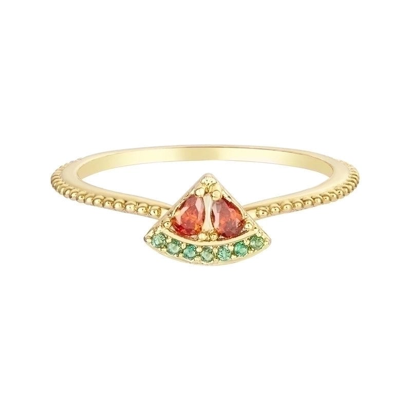Color Zirconium Cherry Peach Tropical Fruit Rings