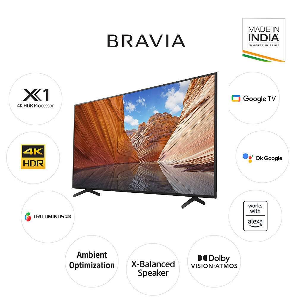 Bravia 139 cm (55 pulgadas) 4K Ultra HD Smart LED Google TV 55X80J (modelo 2021)