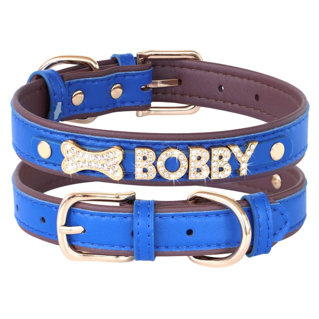 Personalized Rhinestone Dog Cat Collar