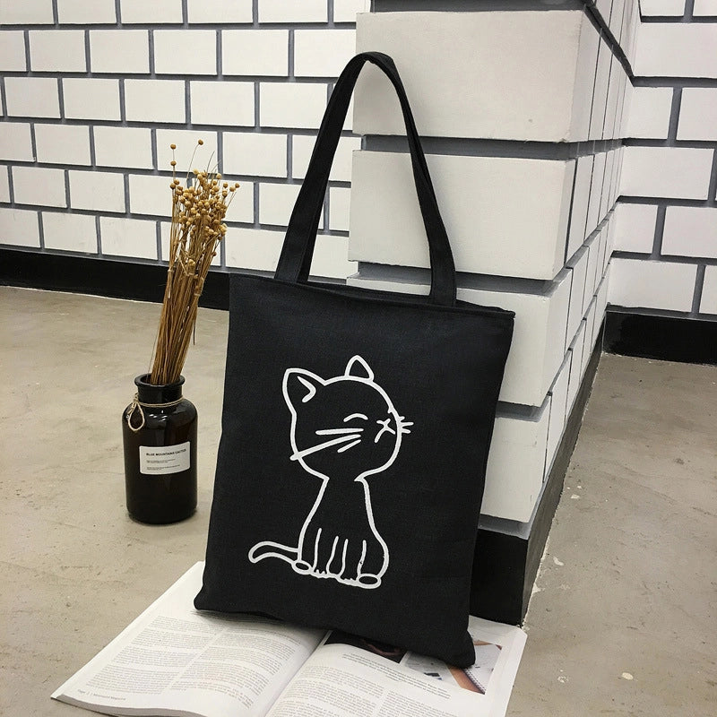 Women's Basic Letter Oxford Cloth Shopping Bags
