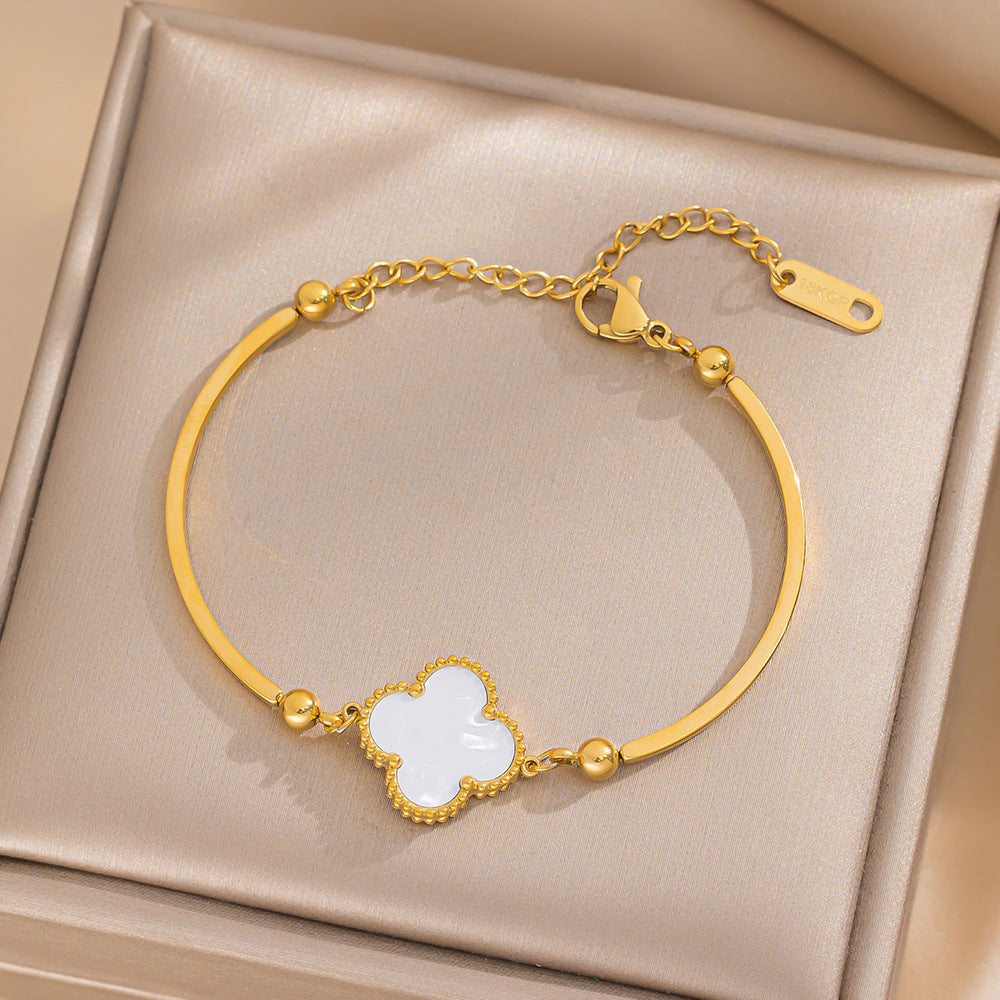 Sporty Women Titanium Steel Electroplating Bracelets