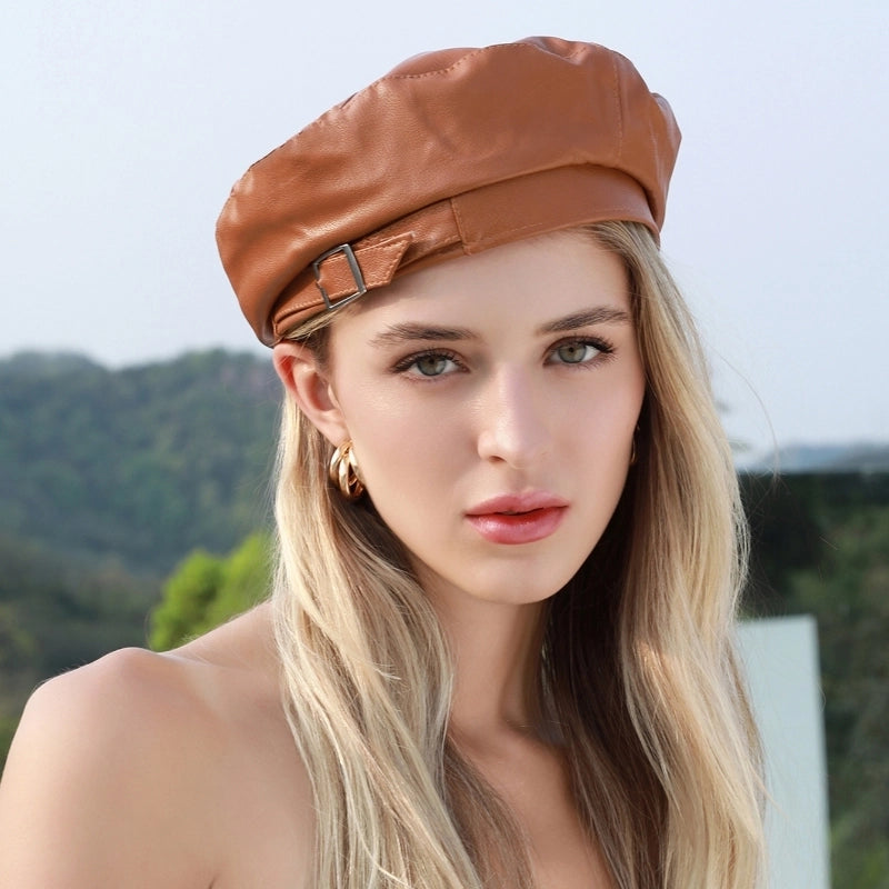 Women's Solid Color Classic Style Solid Color Eaveless Beret Hat