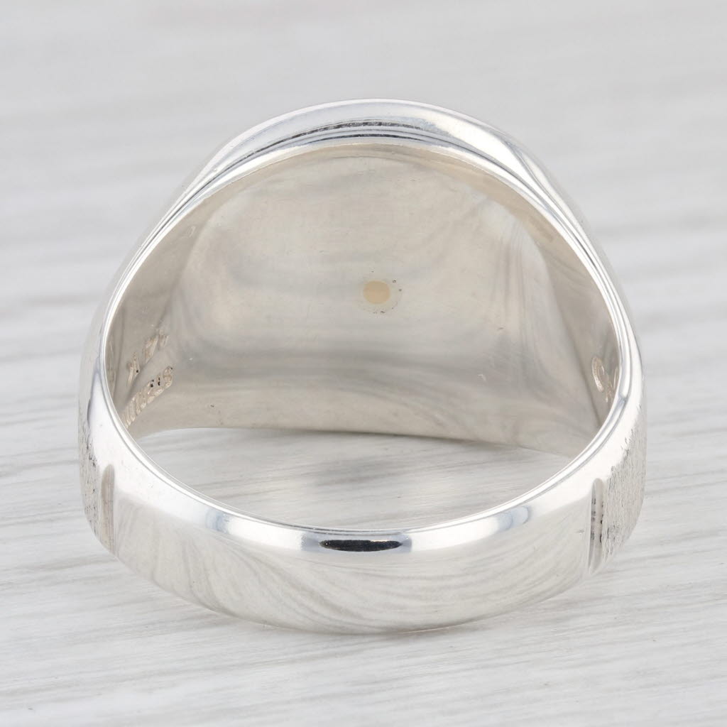Air Force Security Police Ring Sterling Silver 14k Gold Military Signet Size 11