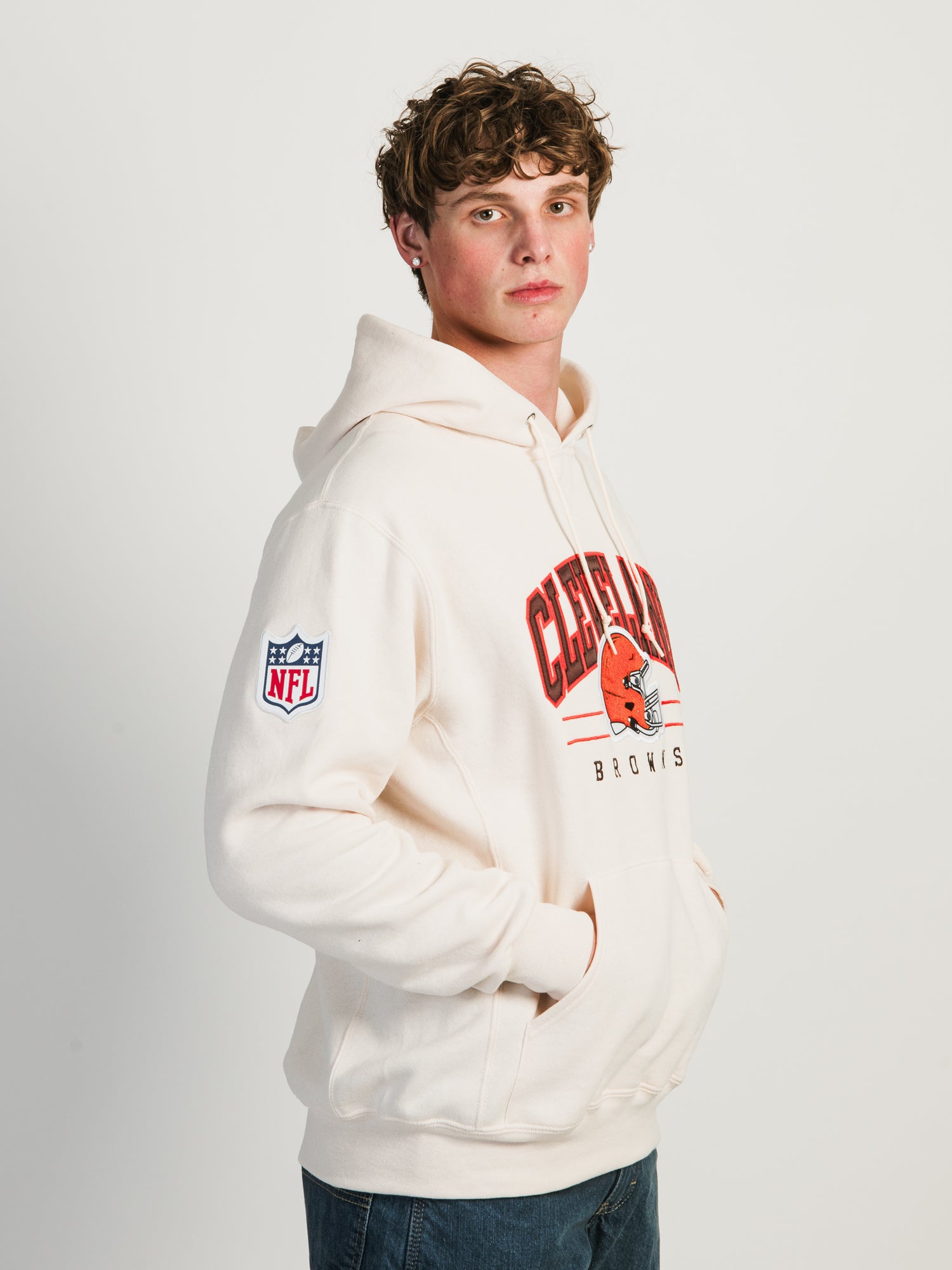 RUSSELL NFL CLEVELAND BROWNS CH PULLOVER HOODIE