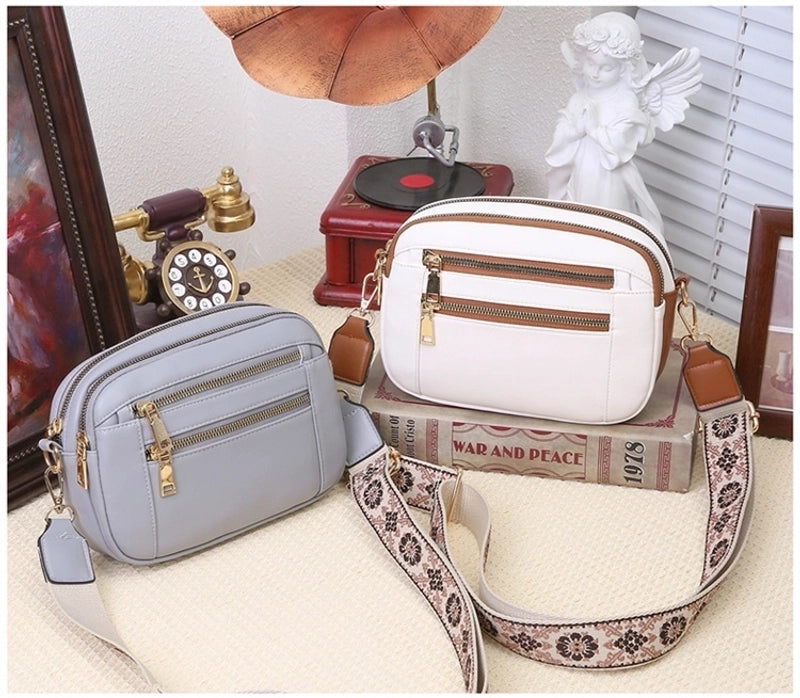 Women's PVC Color Block Solid Color Vintage Style Classic Style Square Zipper Crossbody Bag