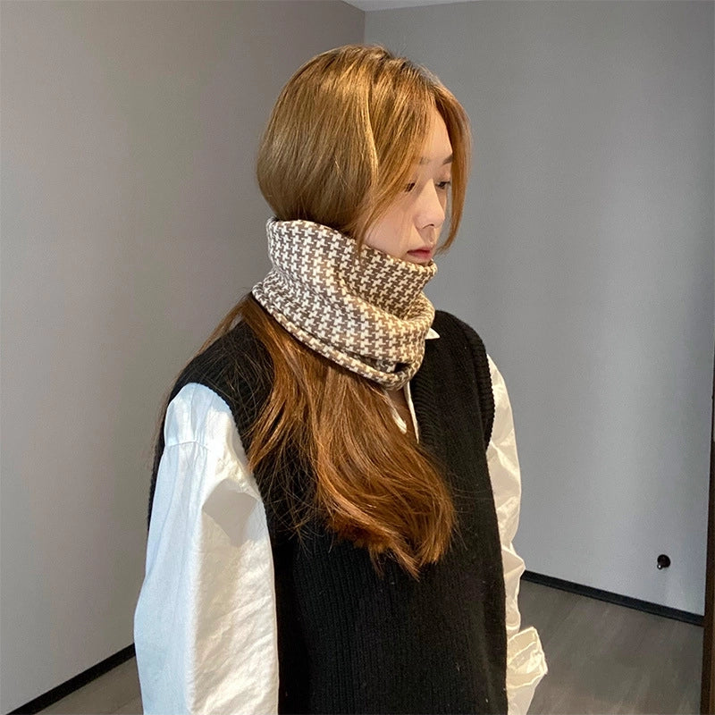 Unisex Minimalist Solid Color Polyester Crochet Lace Scarf Mask