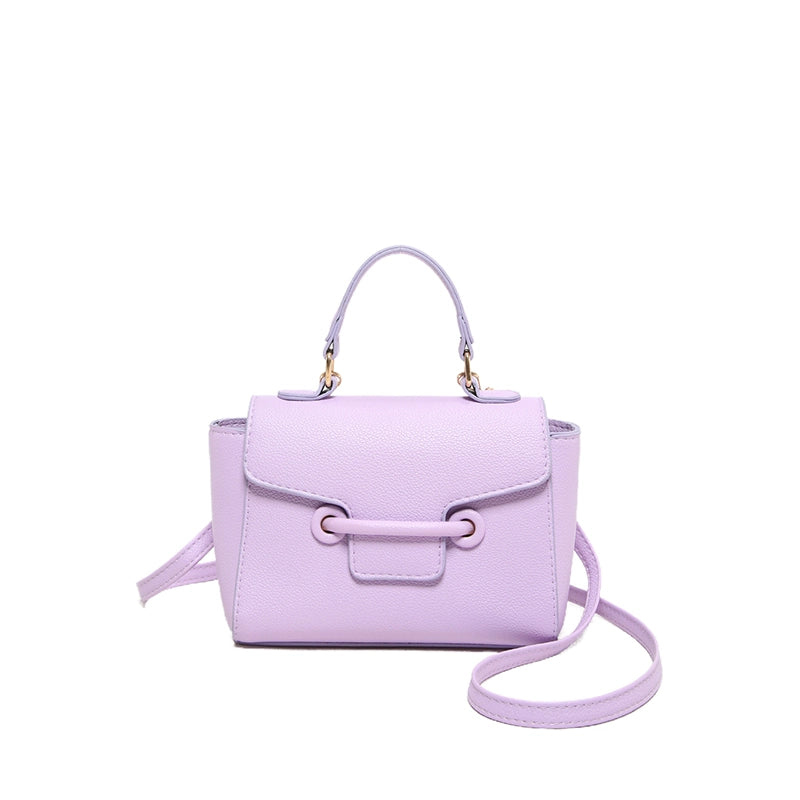 Women's Pu Leather Solid Color Vintage Style Classic Style Flip Cover Handbag
