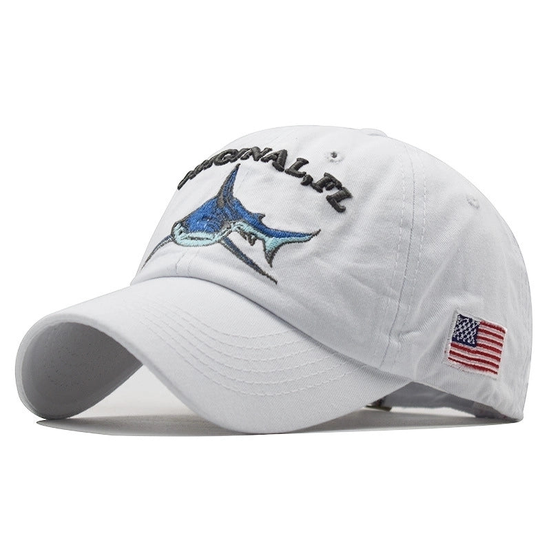Unisex Vacation Cartoon Embroidery Curved Eaves Baseball Cap
