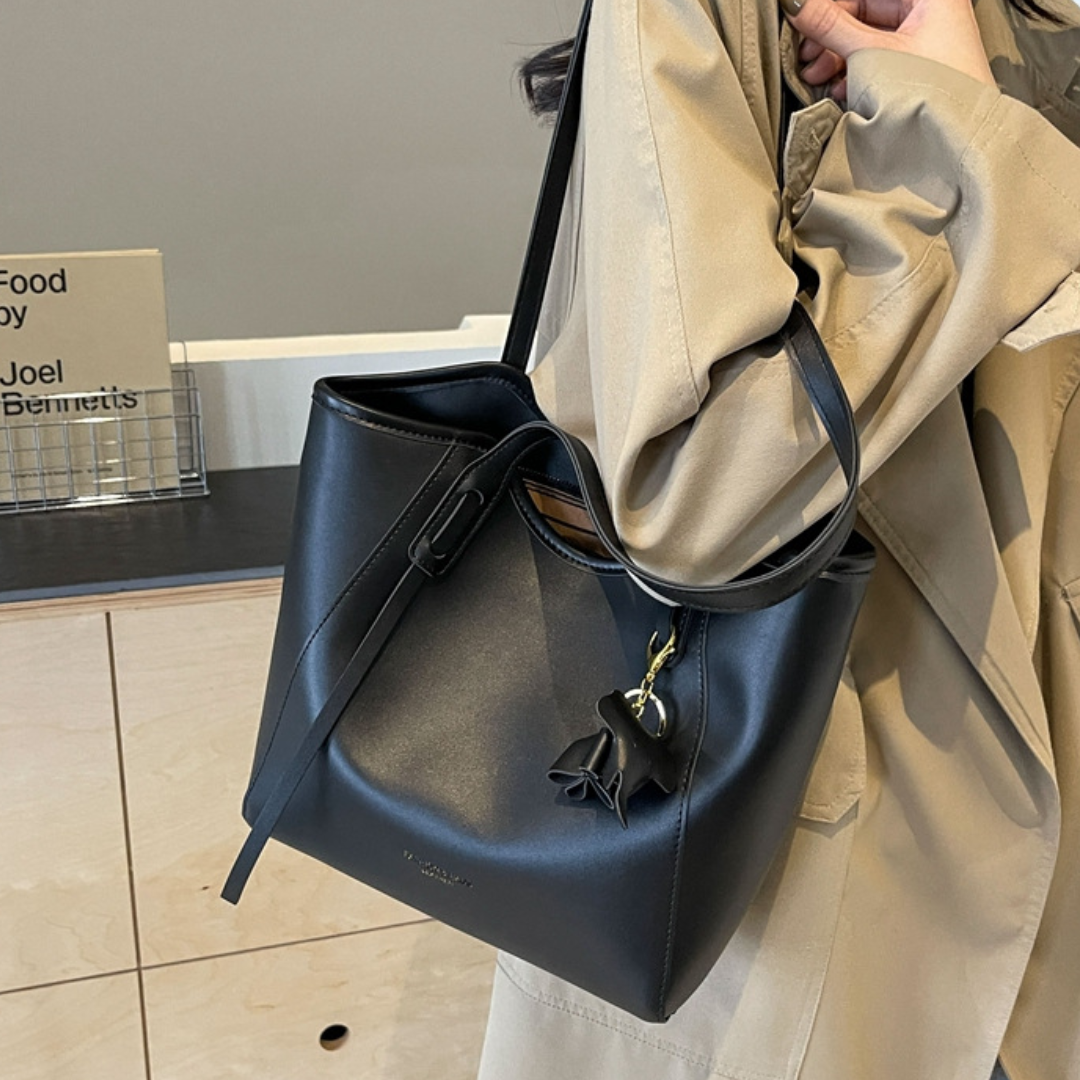 Textured  Large Capacity Commuter Tote Bag