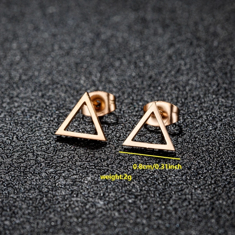 1 Pair Minimalist Classic Style Round Star Moon Hollow Out 304 Stainless Steel 18K Gold Plated Ear Studs