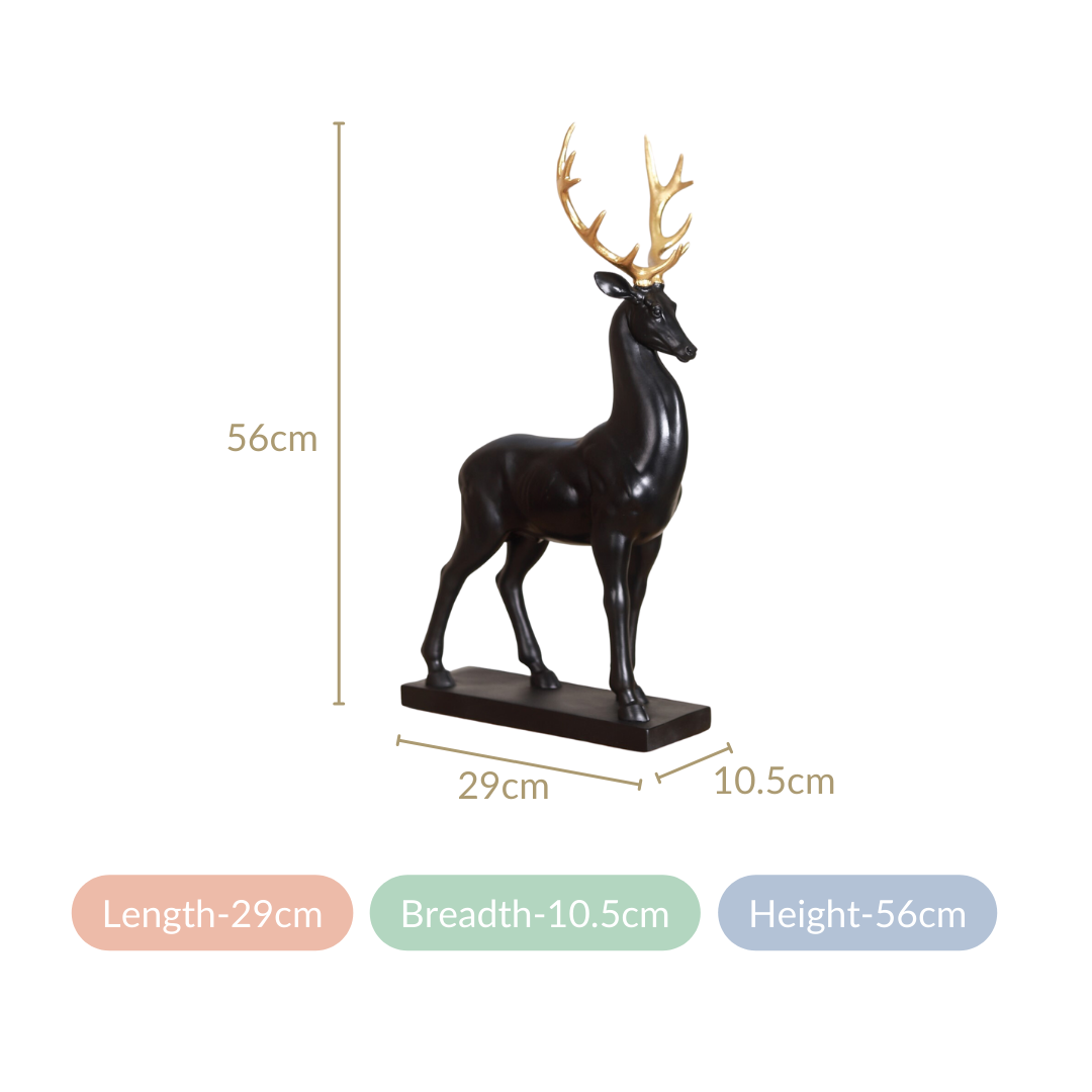 Black Reindeer Showpiece Large