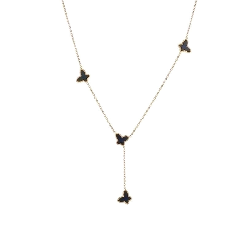 Retro Minimalist Irregular Titanium Steel Inlay Artificial Gemstones Earrings Necklace