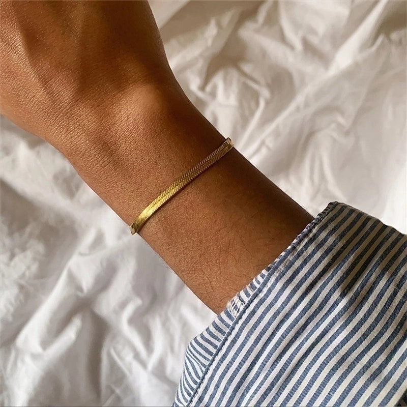 Minimalist Geometric Stainless Steel Metal Bracelets 1 Piece