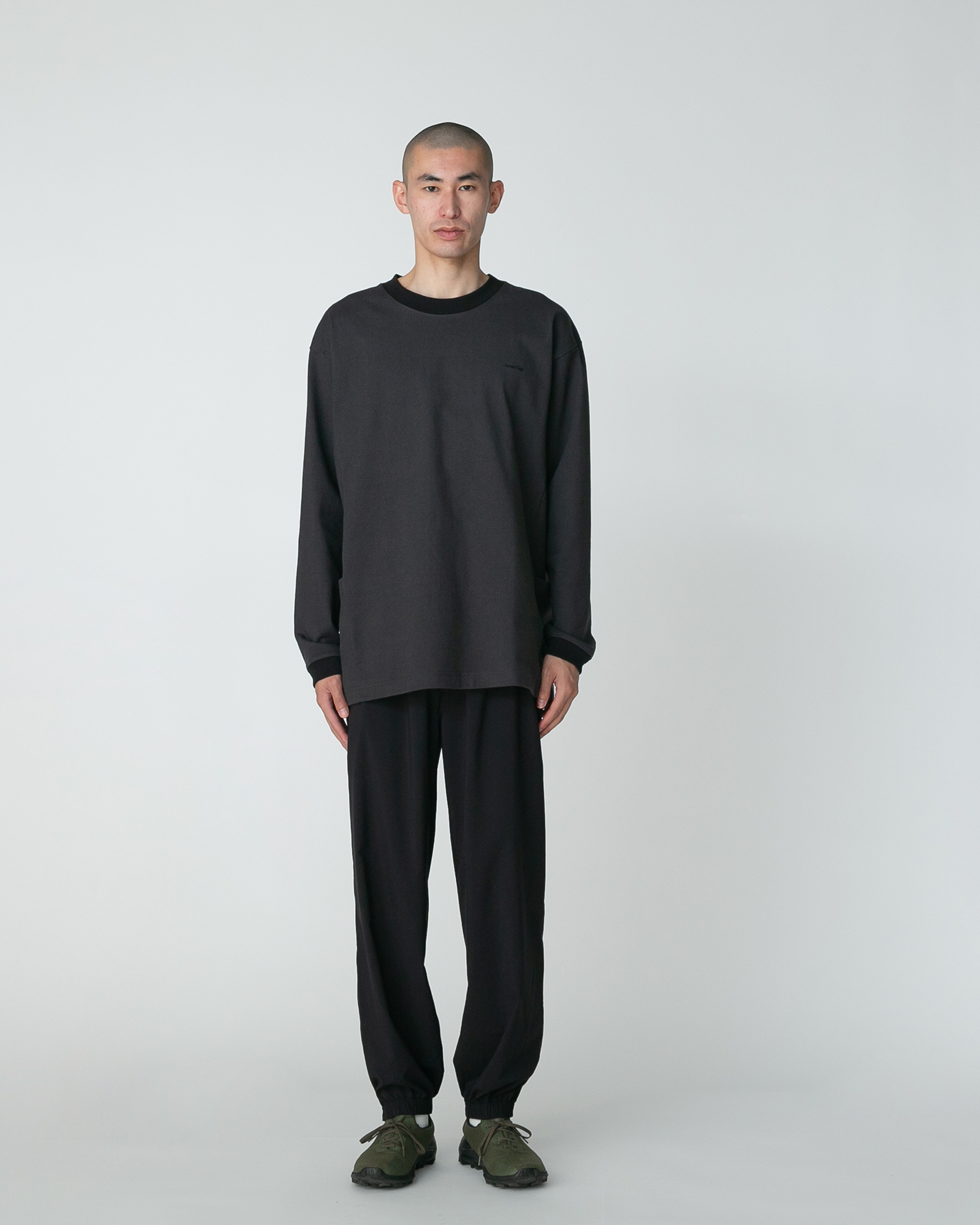 Heavy Cotton Border Long Sleeve T-Shirt