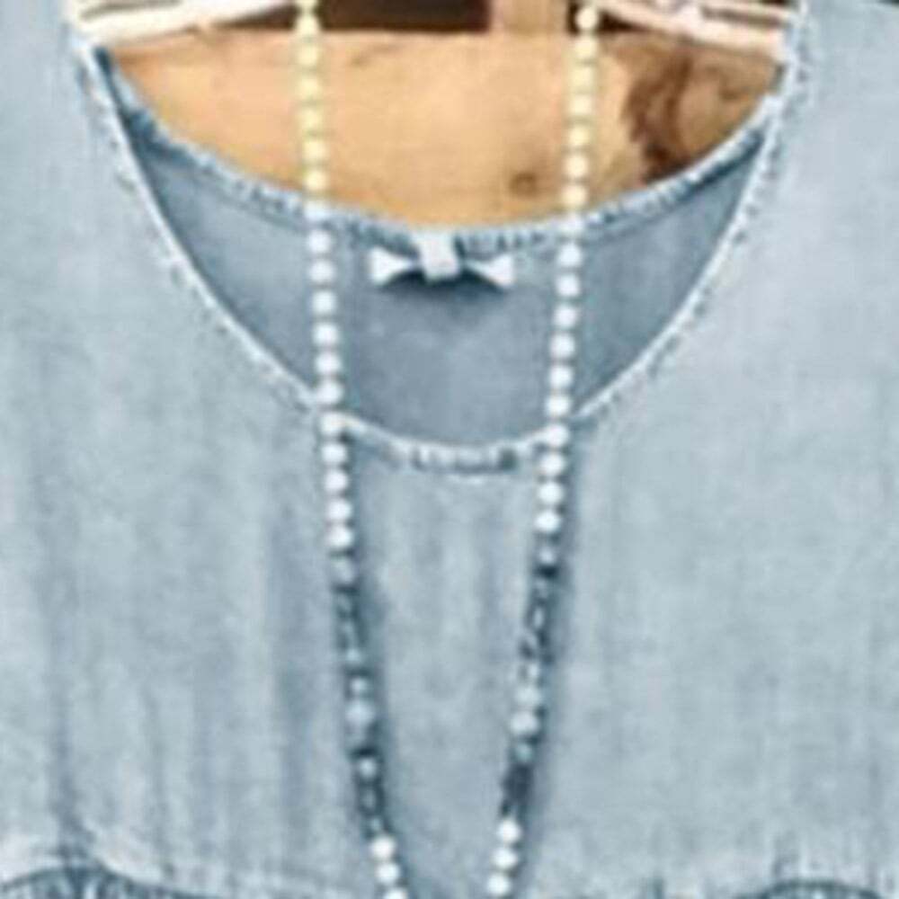 Casual Long Sleeve Round collar Plain Shirts & Tops
