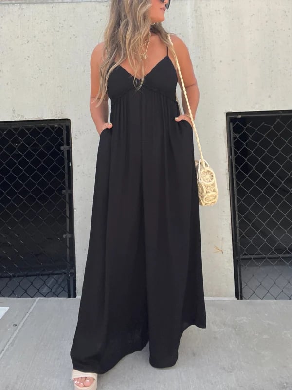 🔥 July Big Sales Save 49% OFF🔥V-Neck Effortless Wide Leg Jumpsuit