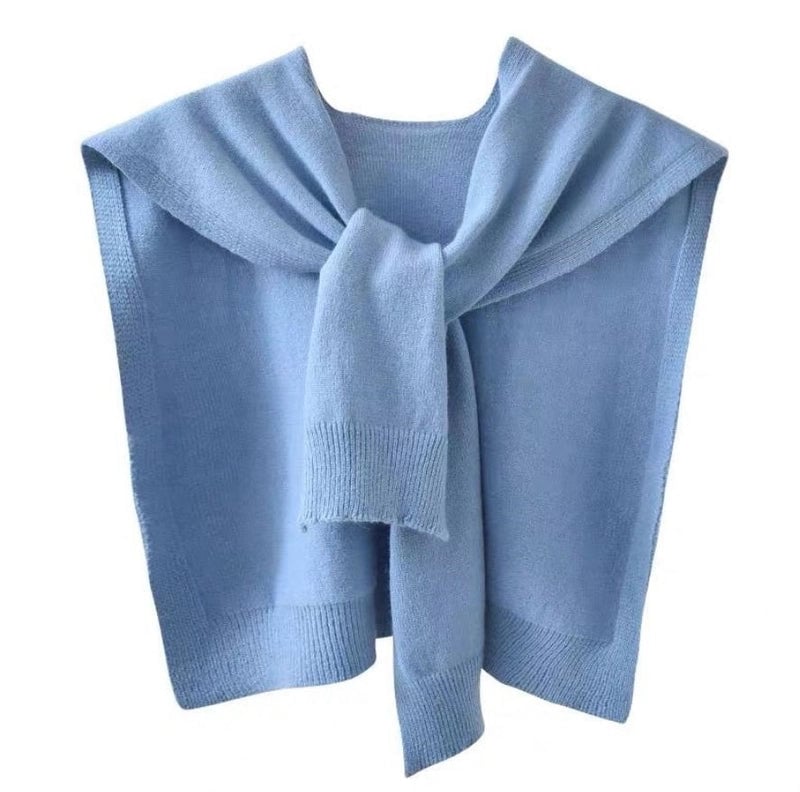 Women's Casual Solid Color Knit Shawl