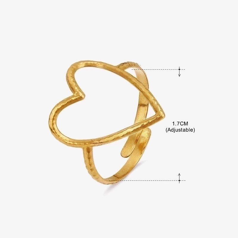 3 Pieces Basic Classic Style Geometric Leaf Stainless Steel Plating Open Rings