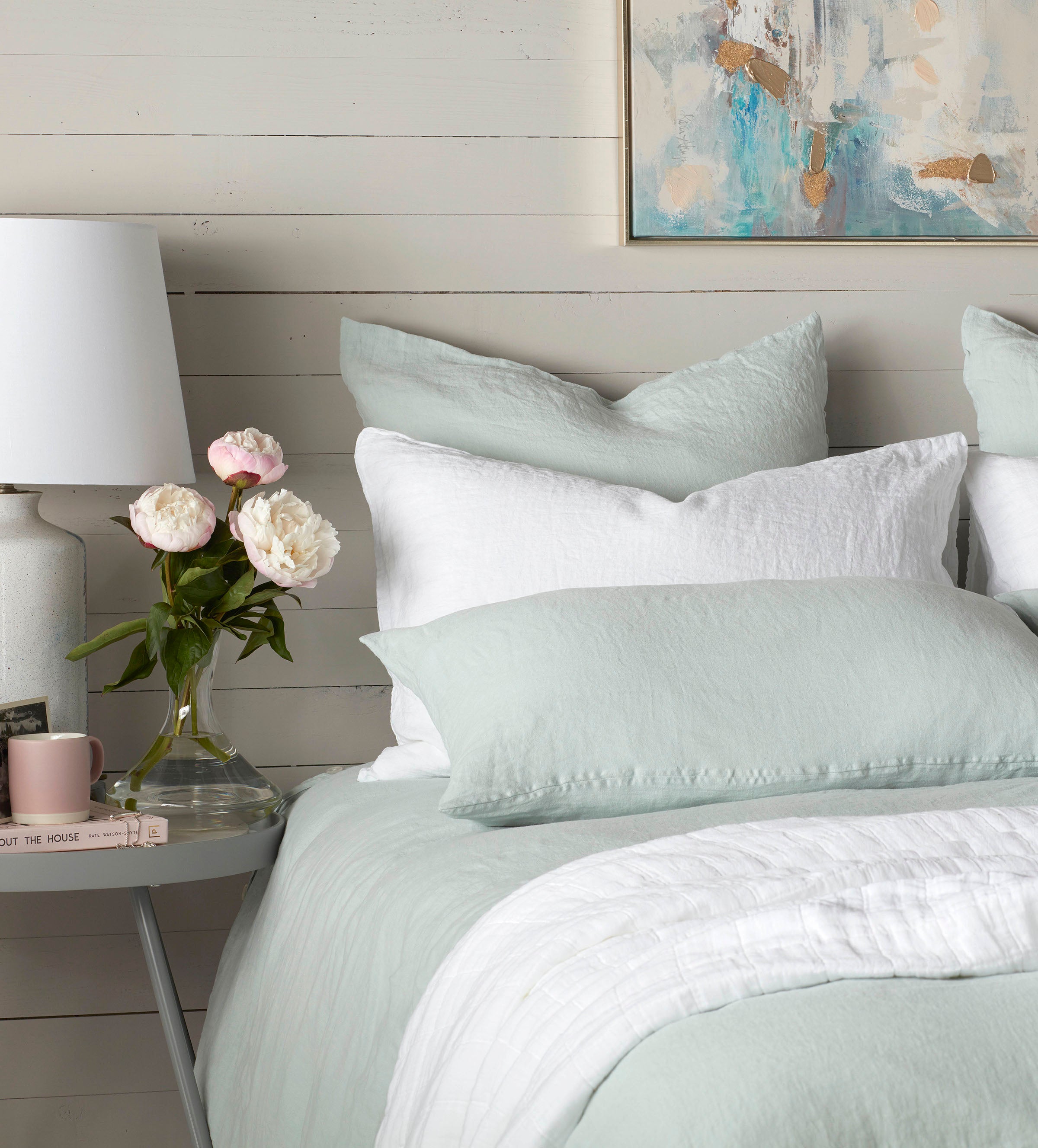 Duck Egg 100% Linen Housewife Pillowcase