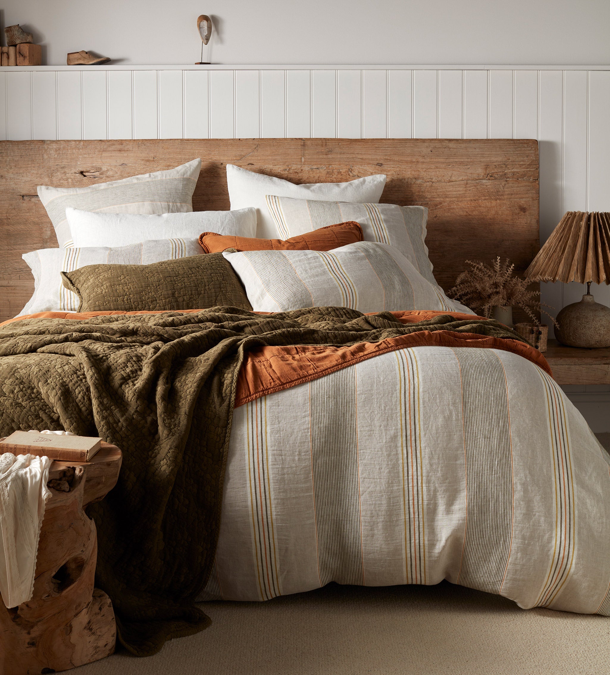 Sophie Stripe 100% Linen Duvet Cover