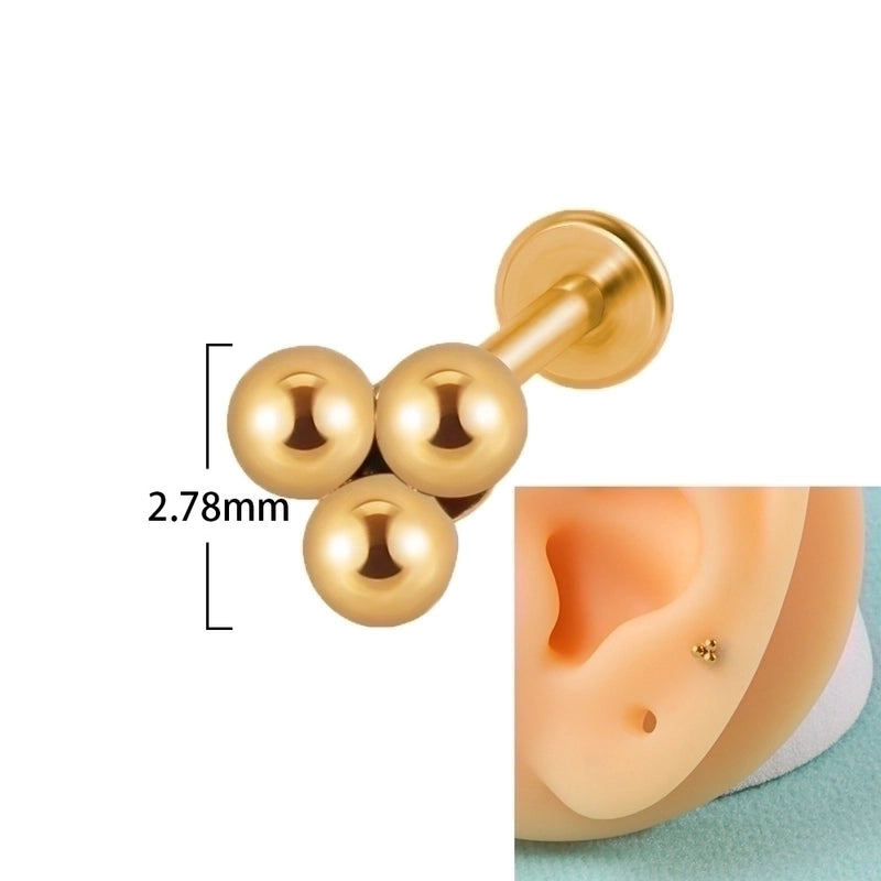 1 Piece Lip Rings Casual Elegant Minimalist Geometric 304 Stainless Steel Plating Inlay Rhinestones 18K Gold Plated
