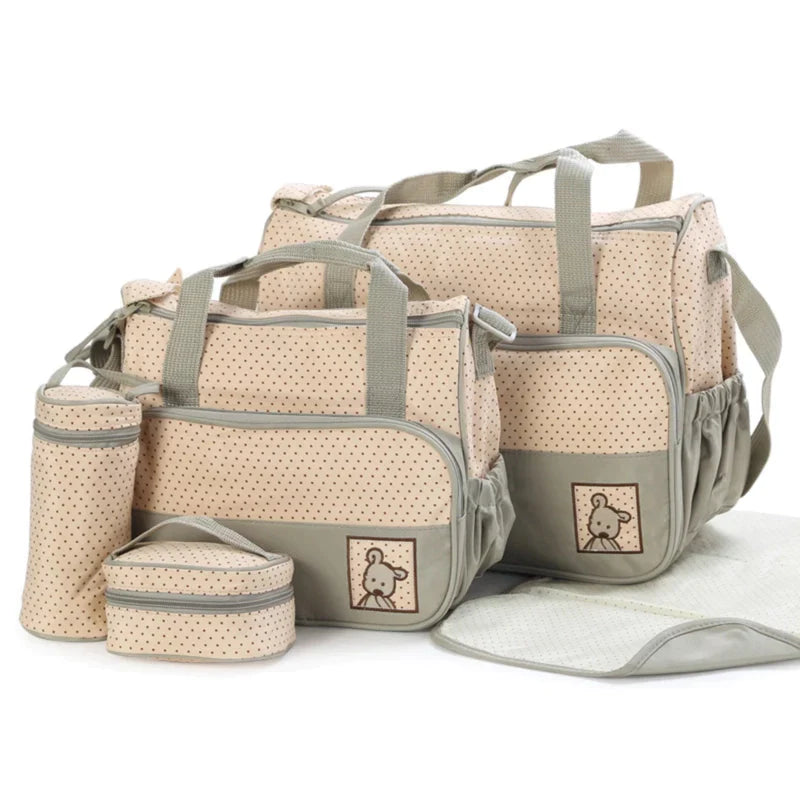 BABY 5 PIECES DIAPER BAG SET