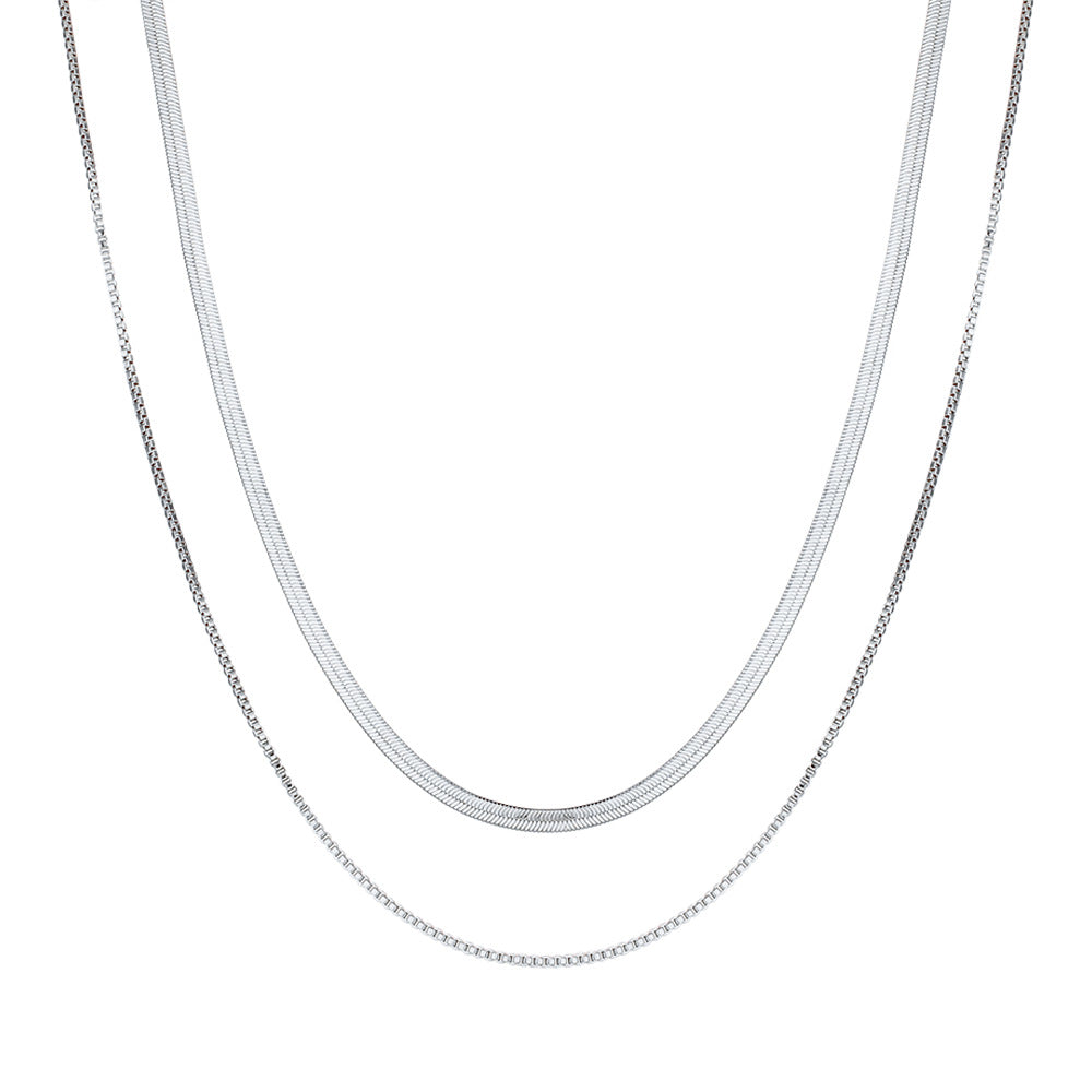 Minimalist Stripe Circle Geometric Stainless Steel 18K Gold Plated Necklaces