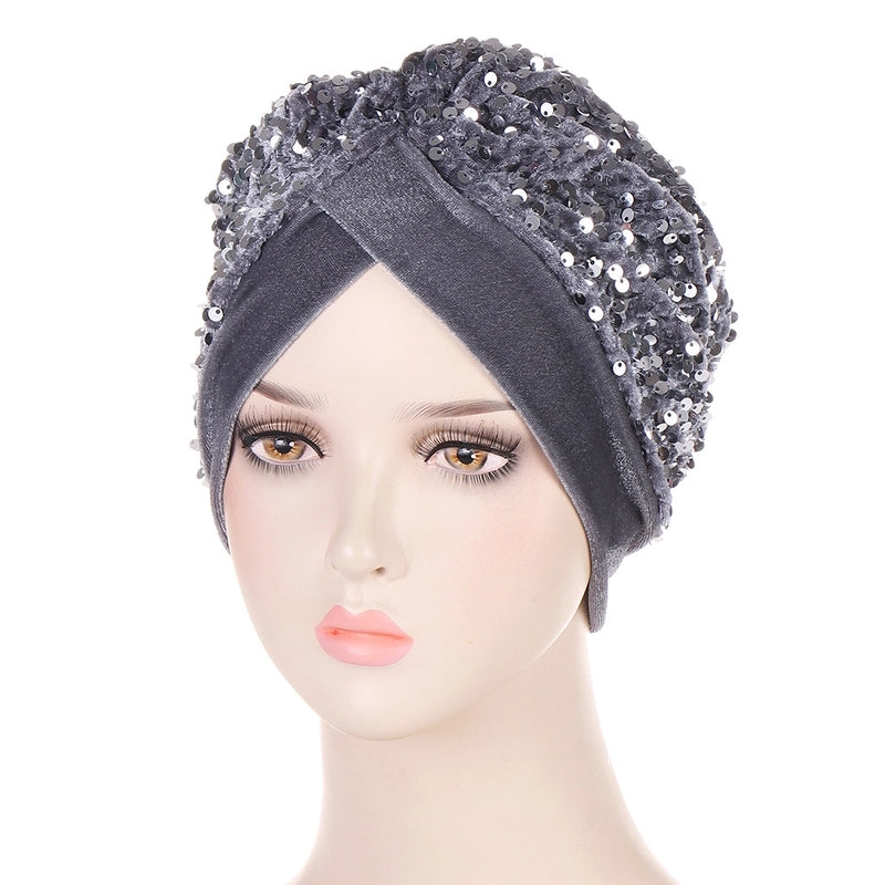 New Multi-color Flannel Front And Back Needle Cap Muslim Fashion Embroidered Turban Cap Spot