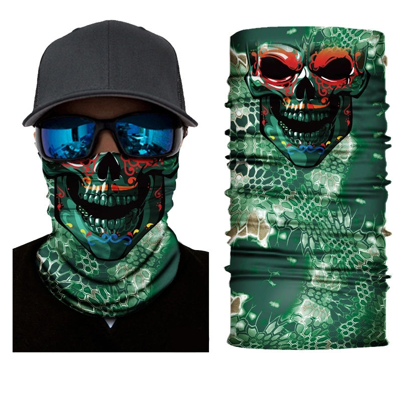 Unisex Casual Skull Printing Kerchief Mask